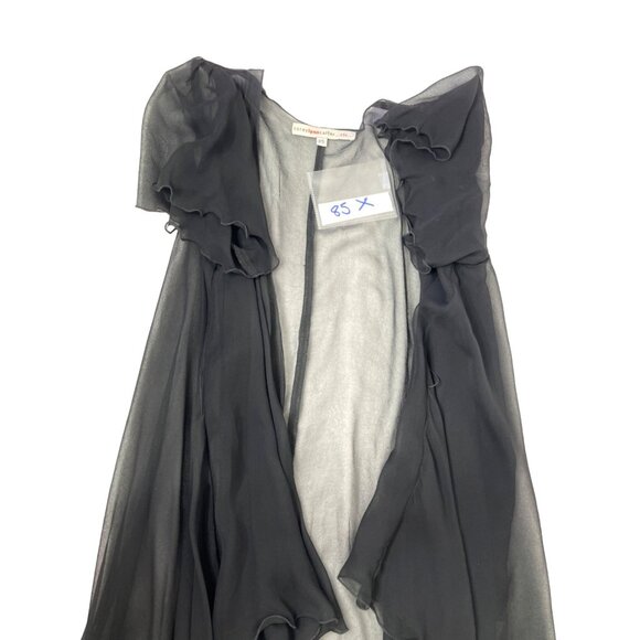 Corey Lynn Calter Black Sheer Robe X-Small 85X - Picture 6 of 6